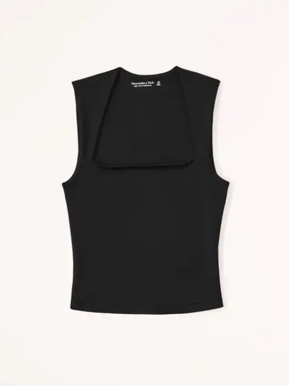 Women's Black Square-Neck Tank Top